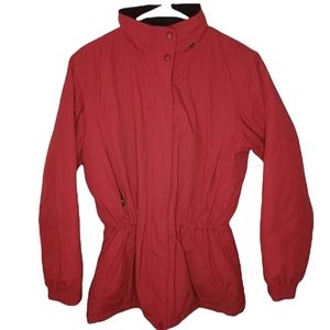 LLBean Thinsulate Vintage Red Winter Parka Coat